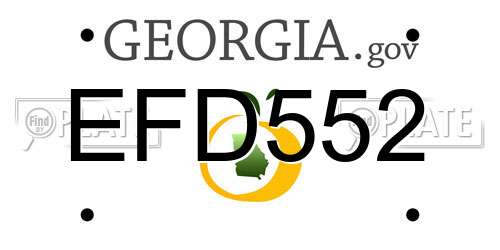 EFD552 Georgia License Plate