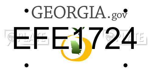 EFE1724 Georgia License Plate