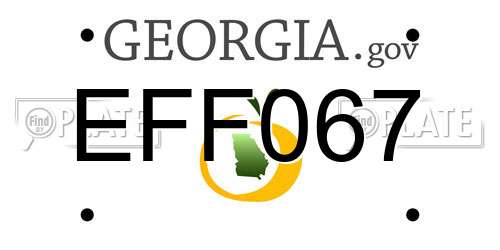 EFF067 Georgia License Plate