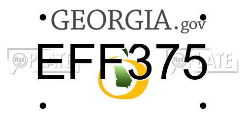 EFF375 Georgia License Plate