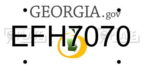 EFH7070 Georgia License Plate