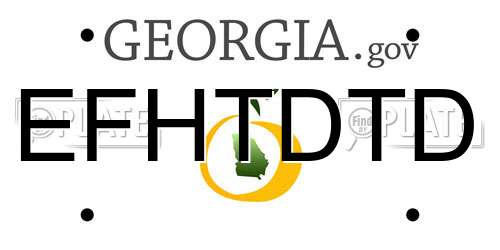 EFHTDTD Georgia License Plate