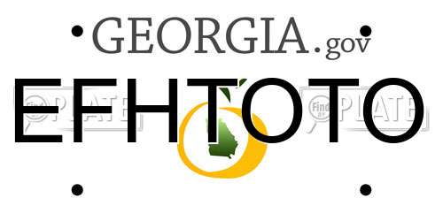 EFHTOTO Georgia License Plate
