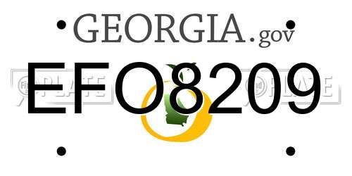 EFO8209 Georgia License Plate