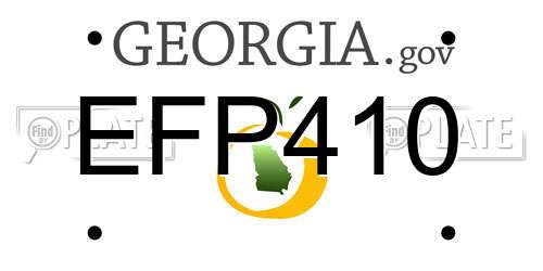 EFP410 Georgia License Plate
