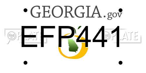 EFP441 Georgia License Plate