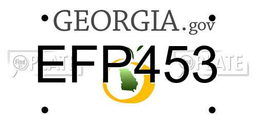 EFP453 Georgia License Plate