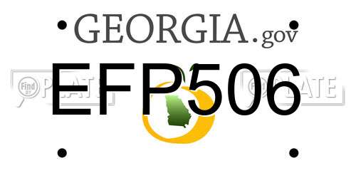 EFP506 Georgia License Plate