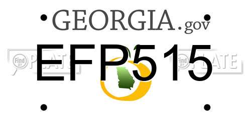 EFP515 Georgia License Plate