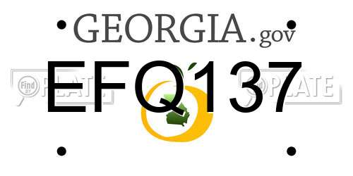 EFQ137 Georgia License Plate