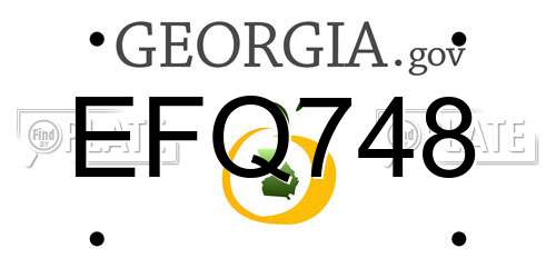 EFQ748 Georgia License Plate