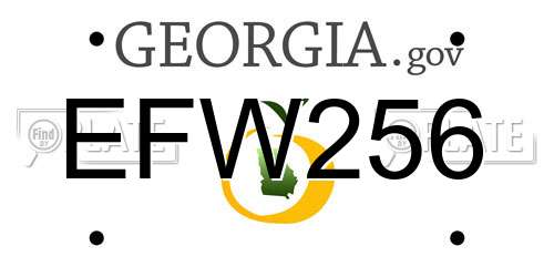EFW256 Georgia License Plate