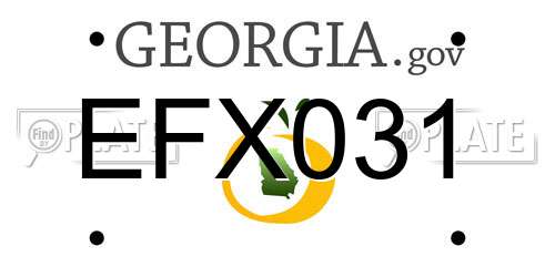 EFX031 Georgia License Plate