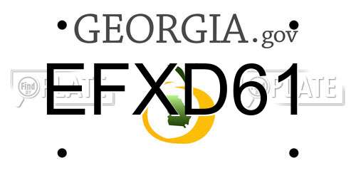 EFXD61 Georgia License Plate