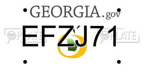 EFZJ71 Georgia License Plate