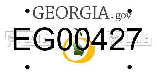 EG00427 Georgia License Plate
