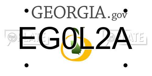 EG0L2A Georgia License Plate