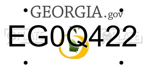 EG0Q422 Georgia License Plate