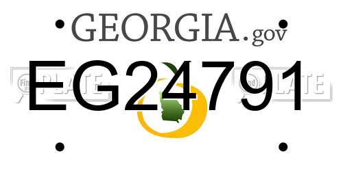 EG24791 Georgia License Plate