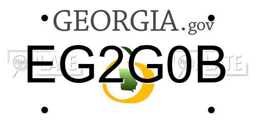 EG2G0B Georgia License Plate