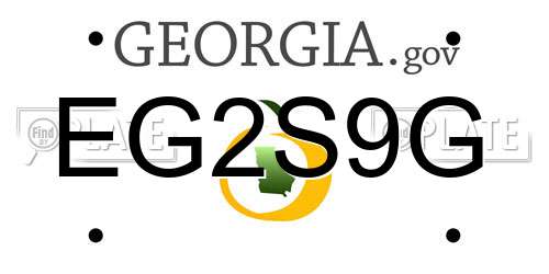 EG2S9G Georgia License Plate