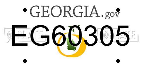EG60305 Georgia License Plate