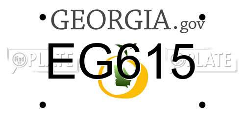 EG615 Georgia License Plate