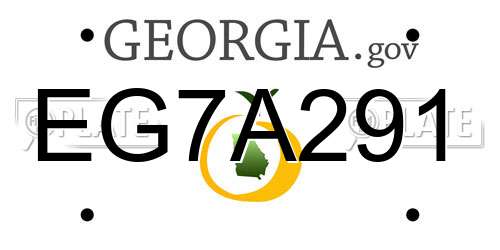 EG7A291 Georgia License Plate