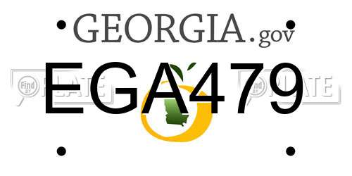 EGA479 Georgia License Plate