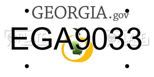 EGA9033 Georgia License Plate