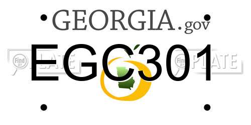 EGC301 Georgia License Plate