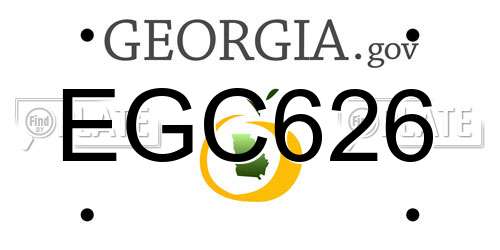 EGC626 Georgia License Plate