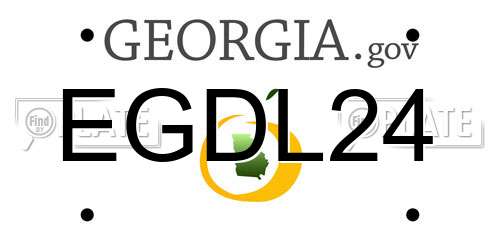 EGDL24 Georgia License Plate