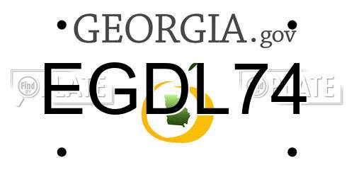 EGDL74 Georgia License Plate