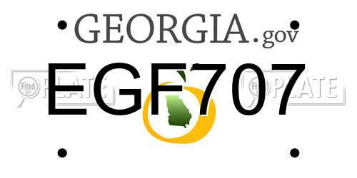EGF707 Georgia License Plate