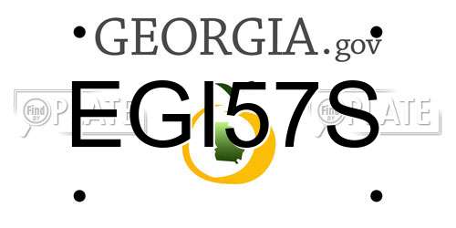 EGI57S Georgia License Plate