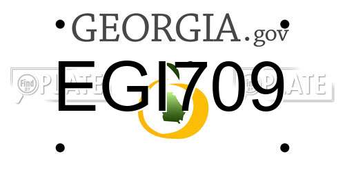 EGI709 Georgia License Plate