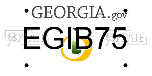 EGIB75 Georgia License Plate