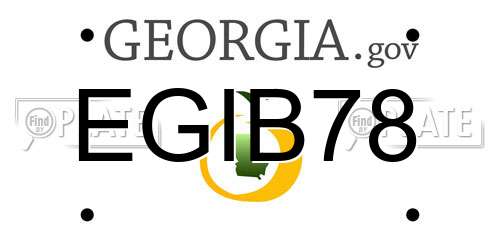 EGIB78 Georgia License Plate