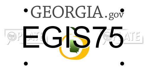 EGIS75 Georgia License Plate