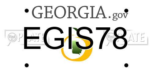 EGIS78 Georgia License Plate