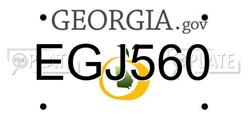 EGJ560 Georgia License Plate