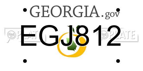 EGJ812 Georgia License Plate