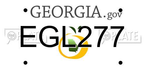 EGL277 Georgia License Plate