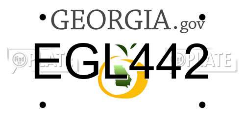 EGL442 Georgia License Plate