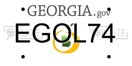 EGOL74 Georgia License Plate