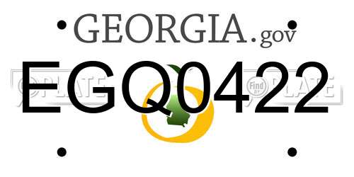 EGQ0422 Georgia License Plate