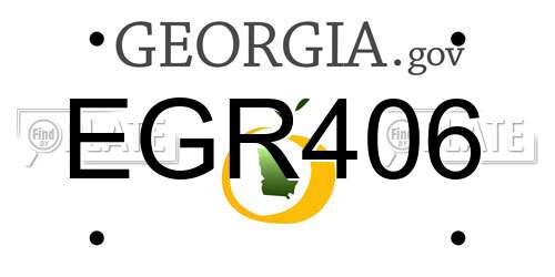 EGR406 Georgia License Plate