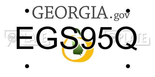 EGS95Q Georgia License Plate