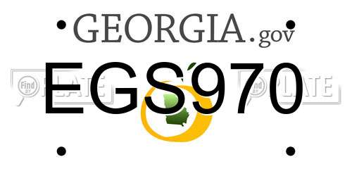 EGS970 Georgia License Plate